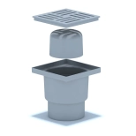 Трап для душа АНИ пласт вертикальный 105x105/110 (TA1210)