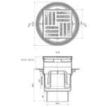 Трап для душа АНИ пласт вертикальный регулируемый 105x105/110 (TA1712)
