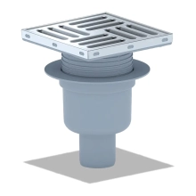 Трап для душа АНИ пласт вертикальный регулируемый 105x105/50 (TA5712)