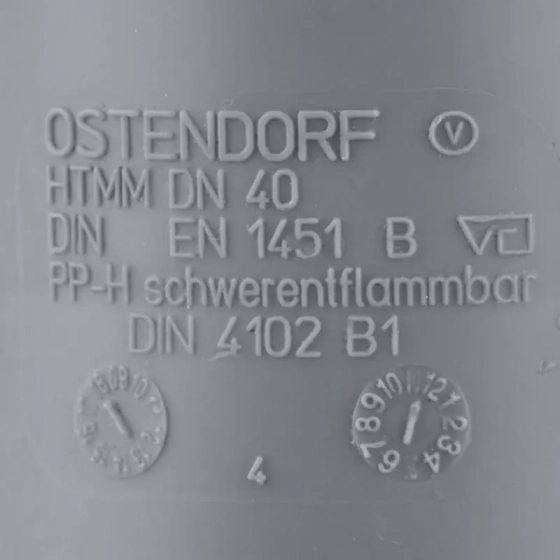 Муфта двойная (двухраструбная) для труб 40мм Ostendorf HTММ