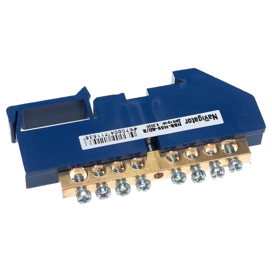 Нулевая шина Navigator на DIN-изоляторе (8 мест) 6х9-8