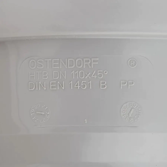 Отвод 45º для труб 110 мм Ostendorf HTВ