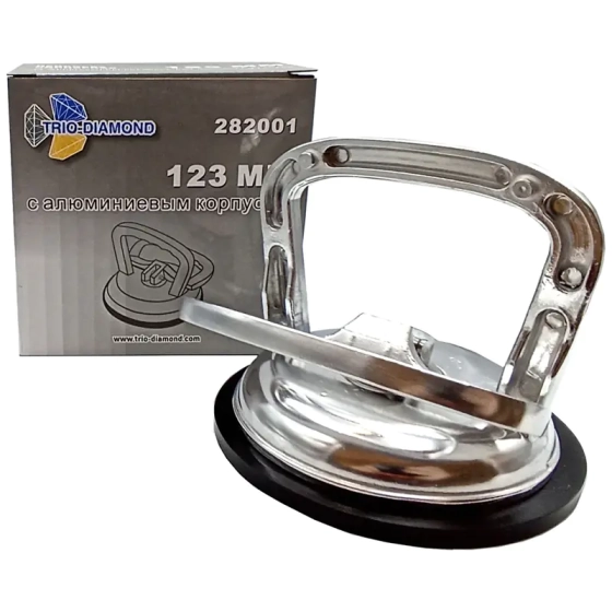 Присоска вакуумная одинарная 123 мм для плитки и стекла Trio-Diamond 282001