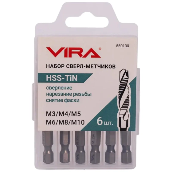 Набор сверл-метчиков 6 шт VIRA (550130)