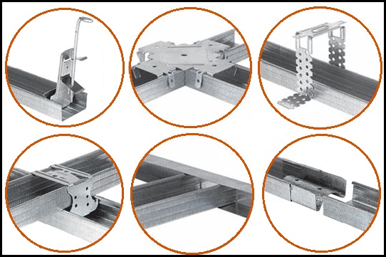 Виды соединения профилей гипсокартона фото