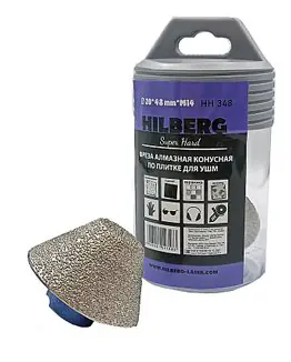 Фреза конусная Hilberg Super Hard по плитке для УШМ 20-48 мм. НН348. Китай.
