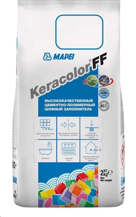 Фуга Mapei KERACOLOR FF № 112 (серый). 2кг. РФ.
