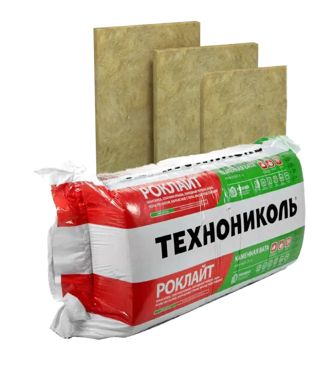 Утеплитель минеральная вата Роклайт в матах. Толщина 100 мм. В пачке 4,32 м.кв. РФ.