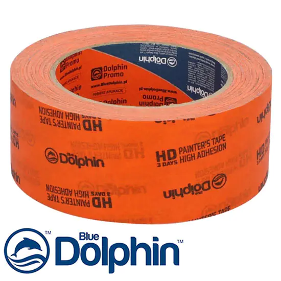 Лента малярная оранжевая Blue Dolphin HD High Adhesion 48 мм х 50 м. Польша.