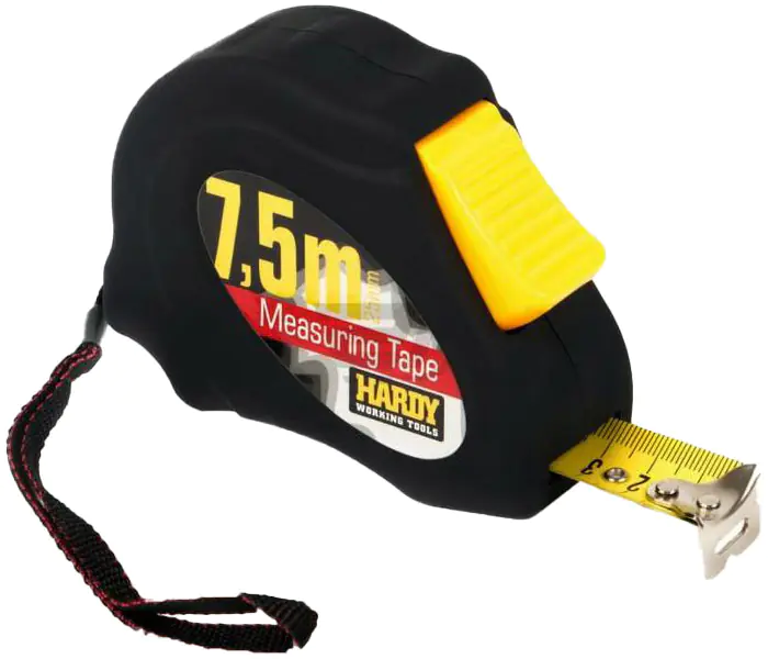 Рулетка измерительная Hardy 7,5м х 25мм. 0700-442507. Китай.