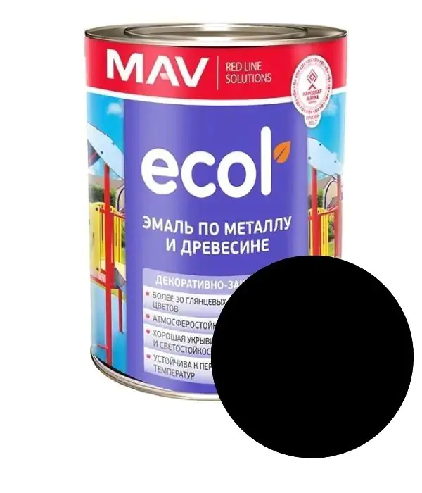 Эмаль Ecol ПФ-115 MAV. Черная. 1 л. РБ.