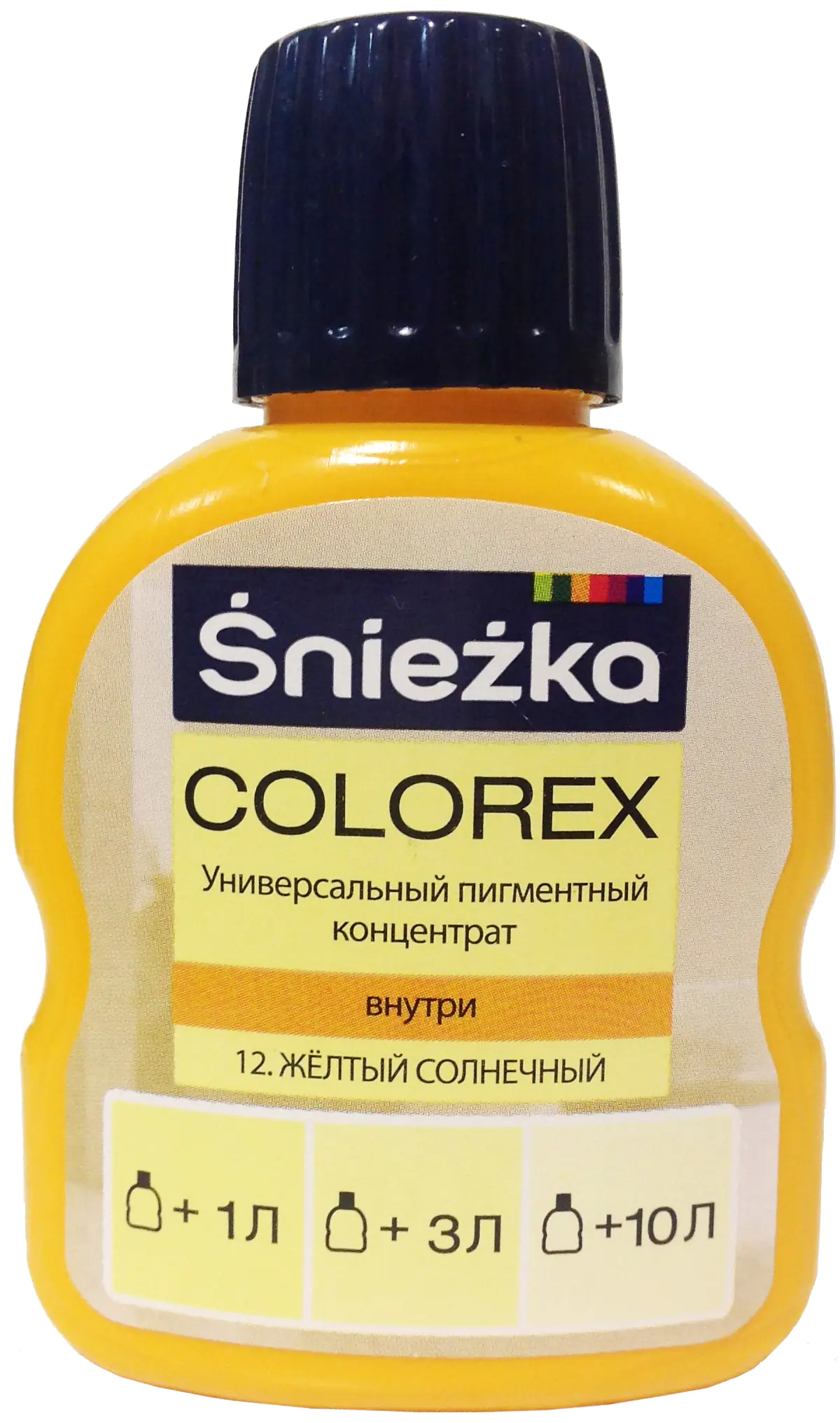 Колер Sniezka Colorex №12. Желто-солнечный. 100 мл. Польша.