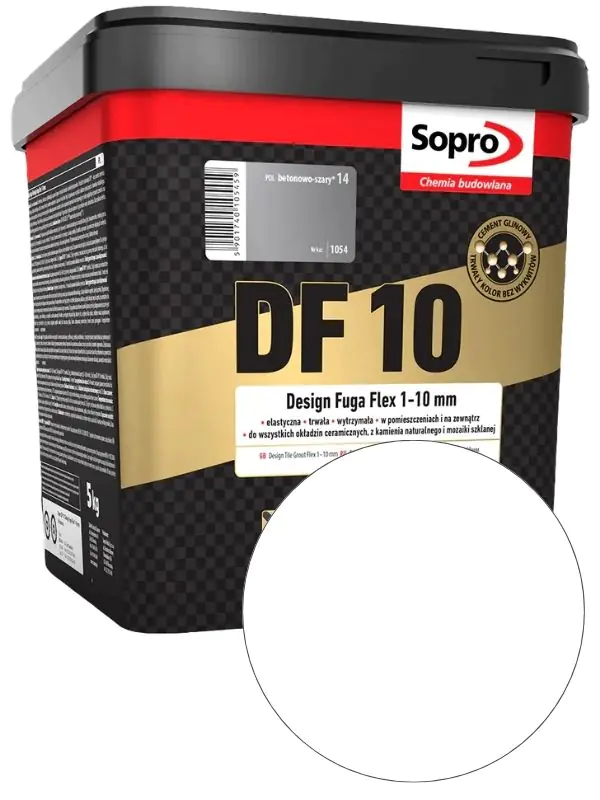 Фуга Sopro DF 10 №1050(10). Белая. 5 кг. Польша.