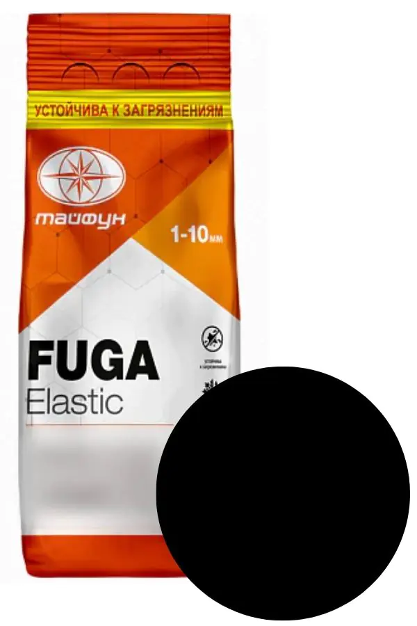 Фуга Тайфун Elastic. №204 Черный. 2 кг. РБ.
