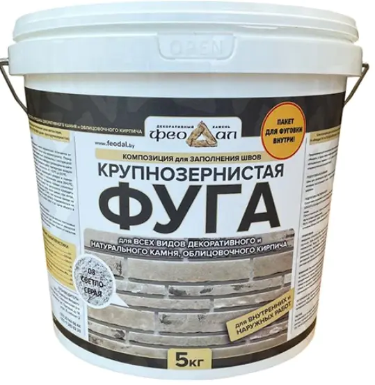 Фуга крупнозернистая Феодал (светло-серая), 5кг