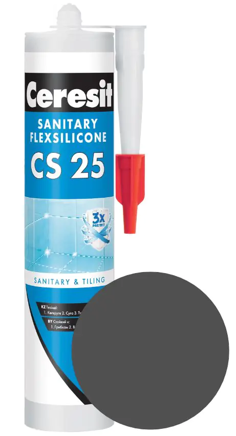 Герметик силиконовый Ceresit CS 25 Графит №16 280 мл