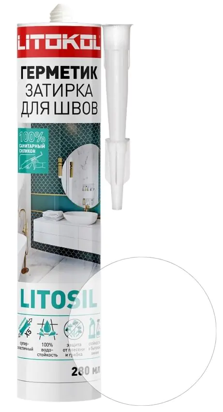 Герметик силиконовый Litokol Litosil. Прозрачный. 280 мл. Турция.