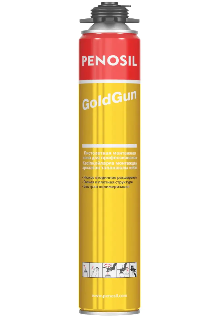 Пена монтажная Penosil GoldGun профессиональная 750 мл. РФ.