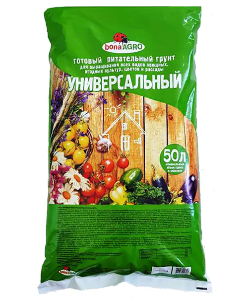 Грунт питательный bonaAGRO Универсальный (pH 6,0 – 7,0). 50 л. РБ.