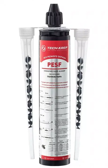 Химический анкер Tech-Krep PESF POLYESTER 300 мл для средних нагрузок. Турция.