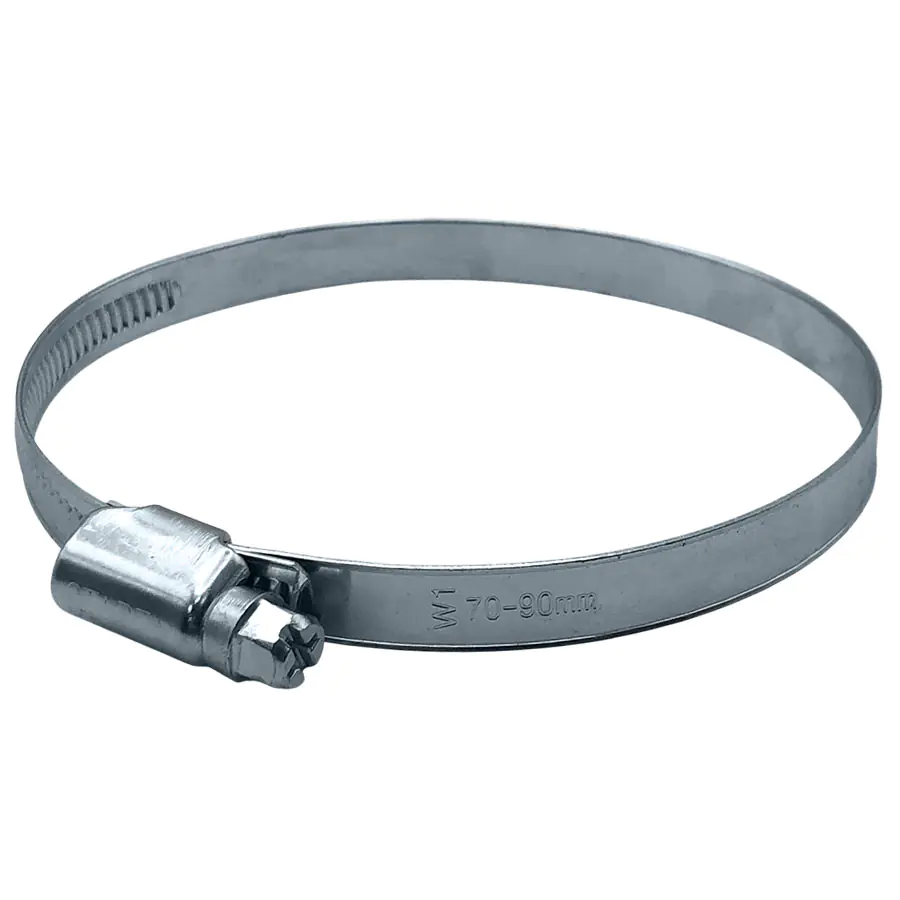Хомут червячный 70-90 мм оцинкованный (1 шт)