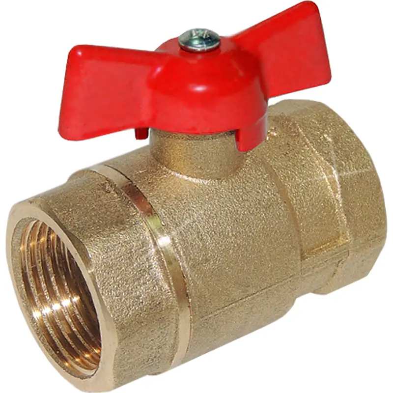 Кран шаровый латунный 1/2" ВР (ручка-бабочка) Цветлит ZW10041