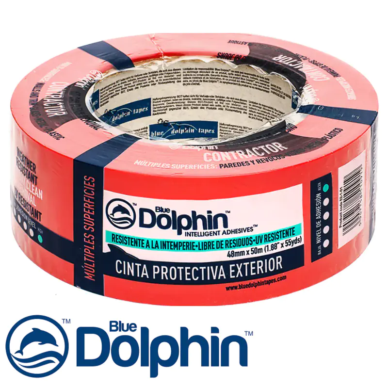 Лента малярная ПВХ красная Blue Dolphin Contractor 48 мм х 50 м. Польша.