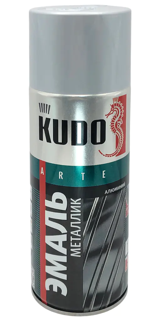 Эмаль аэрозольная универсальная KUDO (алюминий металлик) 520 мл, KU-1025