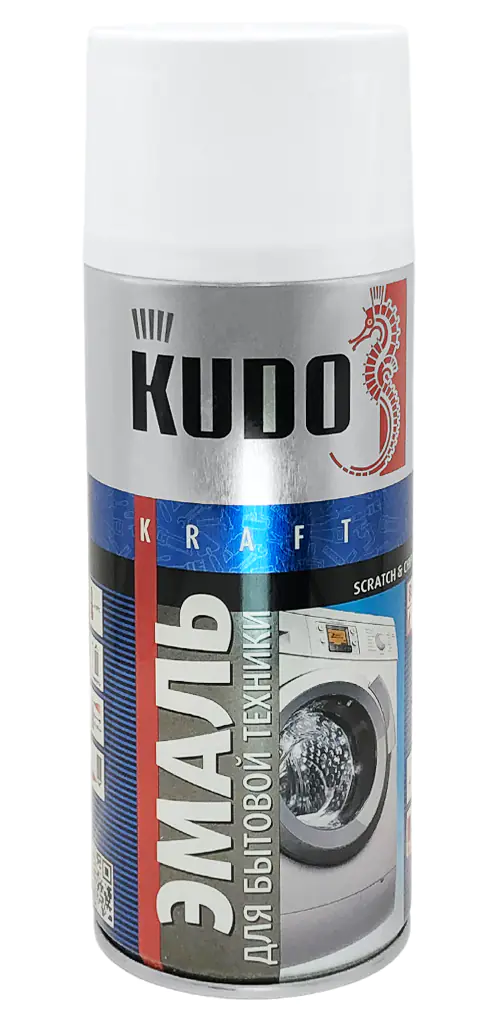 Эмаль аэрозольная для бытовой техники KUDO (белый) 520 мл, KU-1311