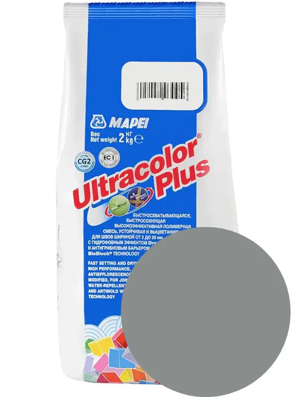 Фуга Mapei ULTRACOLOR PLUS №112 (серый). 2 кг. РФ.
