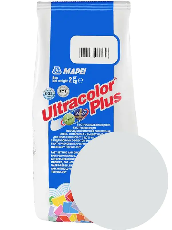 Фуга Mapei ULTRACOLOR PLUS №111 (светло-серый). 2 кг. РФ.