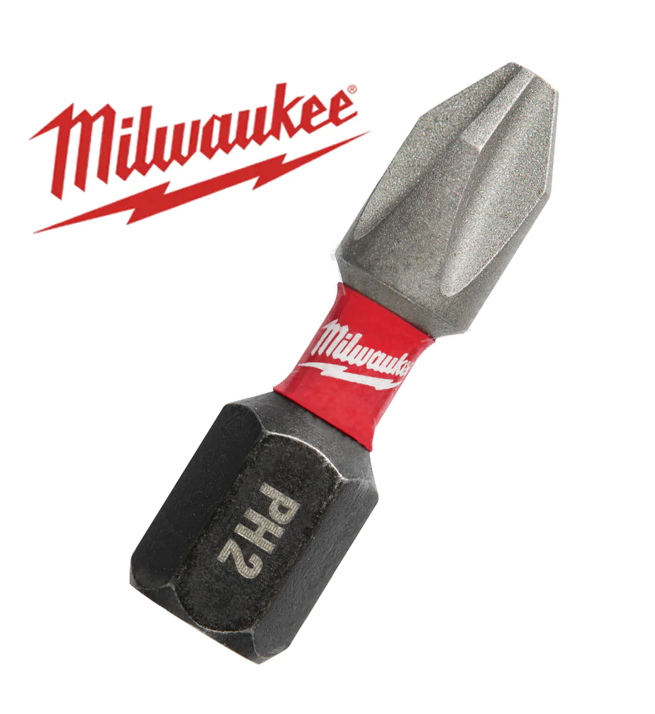 Бита для шуруповерта Shockwave Impact Duty PH2 25 мм. 2 шт. Milwaukee. Китай.