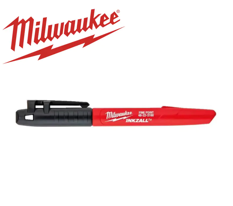 Маркер строительный тонкий Inkzall Milwaukee. Черный. Китай.