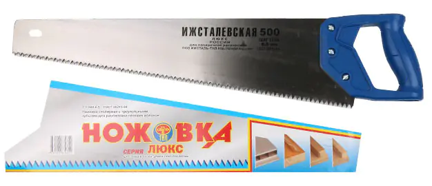 Ножовка по дереву ЛЮКС 500 мм. Зуб 6,5мм. РФ.