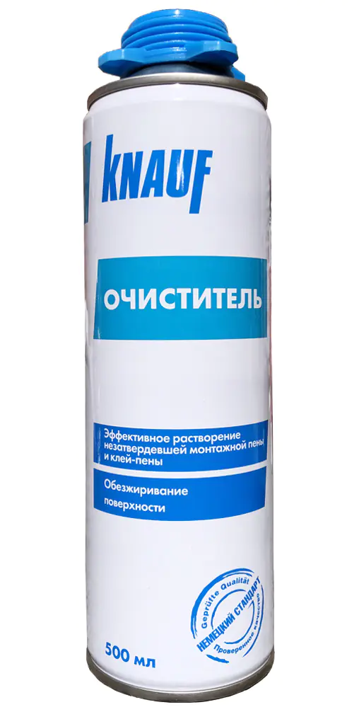 Очиститель пены KNAUF под пистолет 500 мл. РФ.