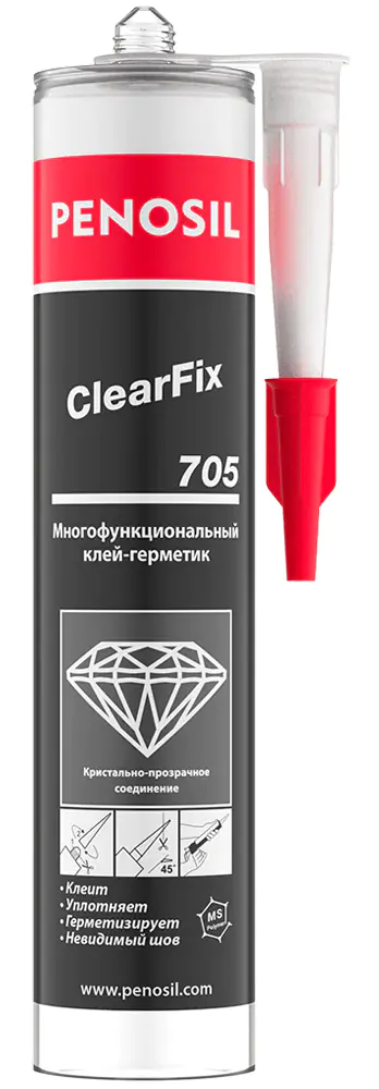 Клей-герметик Penosil Premium ClearFix 705 универсальный. Прозрачный. 290 мл. Эстония.