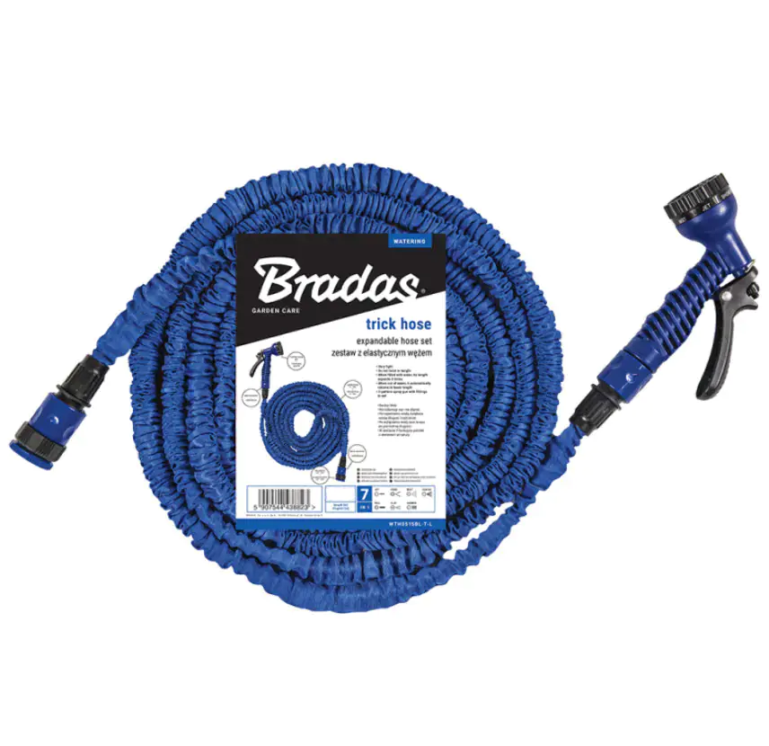 Пистолет-распылитель с расширяющимся шлангом Bradas Trick Hose 7-22 м WTH0722BL-T-L