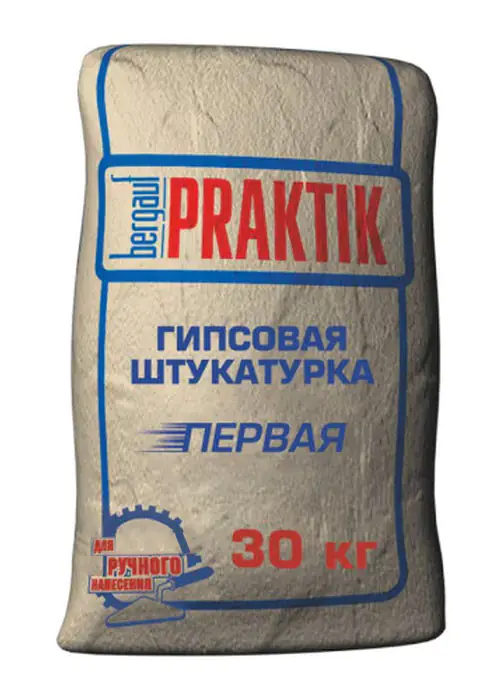 Штукатурка гипсовая Bergauf Praktik. РБ. 30 кг.