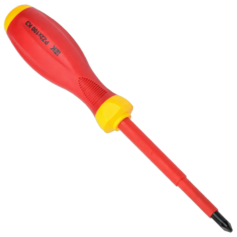 Отвертка диэлектрическая PZ2 100 мм. 1000 В. IEK. РФ.