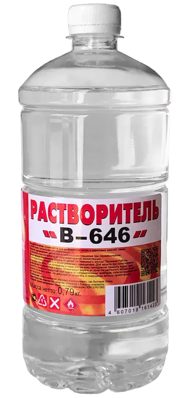 Растворитель В-646 Вершина 1 л. РФ.