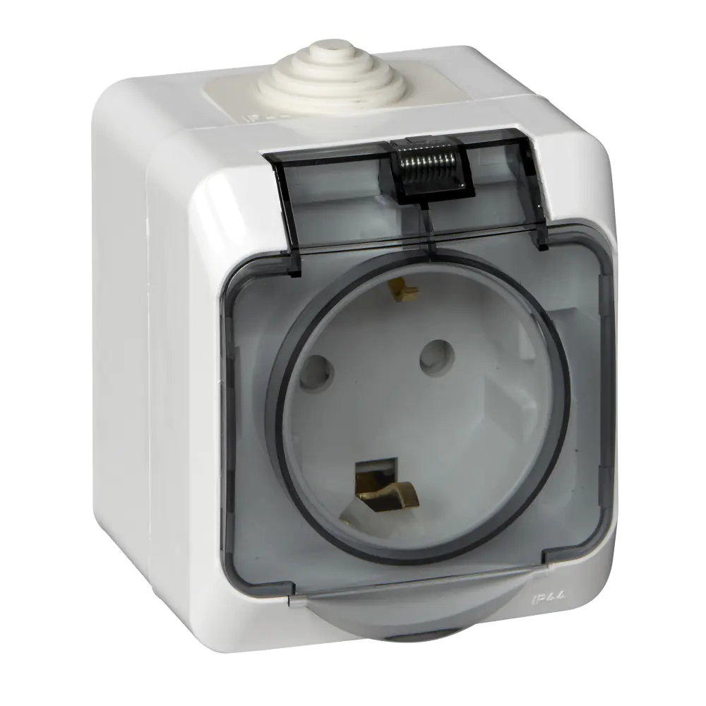 Розетка с/з и шторками Schneider Electric Этюд PA16-044B. РФ.