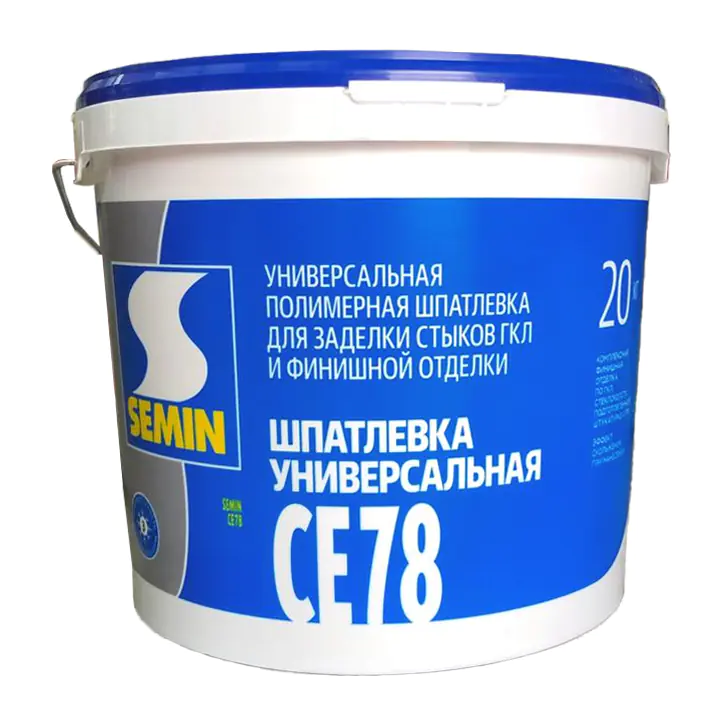 Шпатлевка финишная SEMIN СЕ-78 (синяя крышка). 20 кг. РФ.