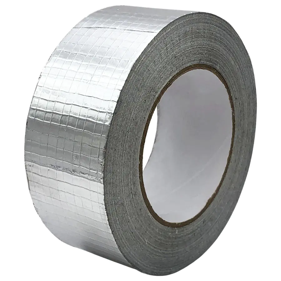 Скотч алюминиевый со стеклосеткой 50 мм х 50 м профи