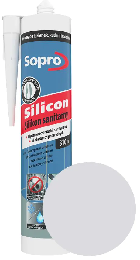 Герметик силиконовый Sopro. 310 мл. Светло-серый 16. Польша.