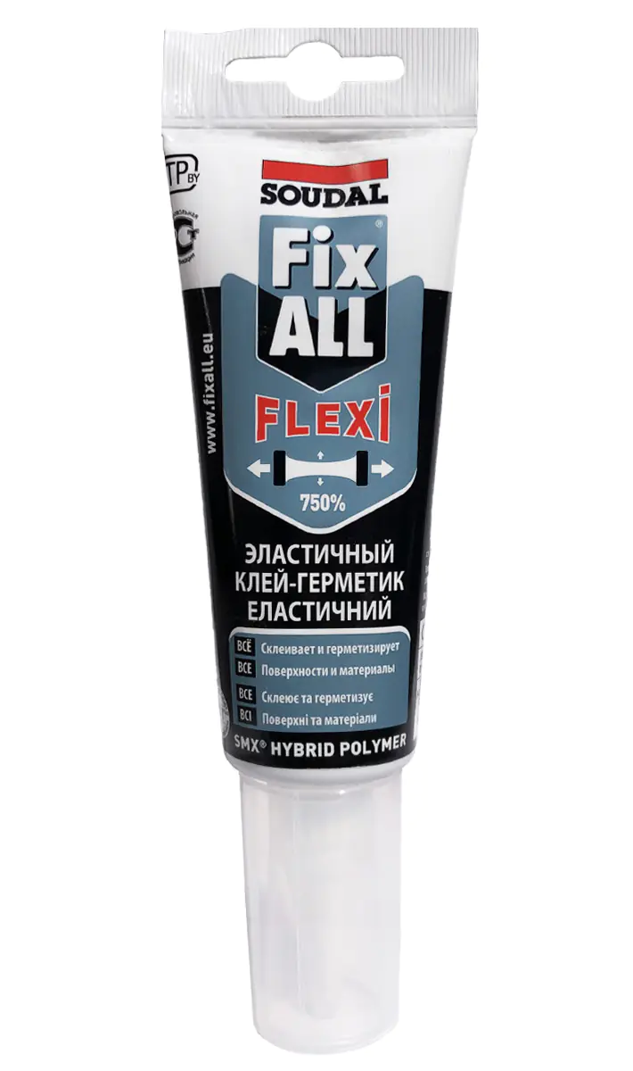 Клей-герметик Soudal Fix All Flexi. 125 мл. Бельгия.