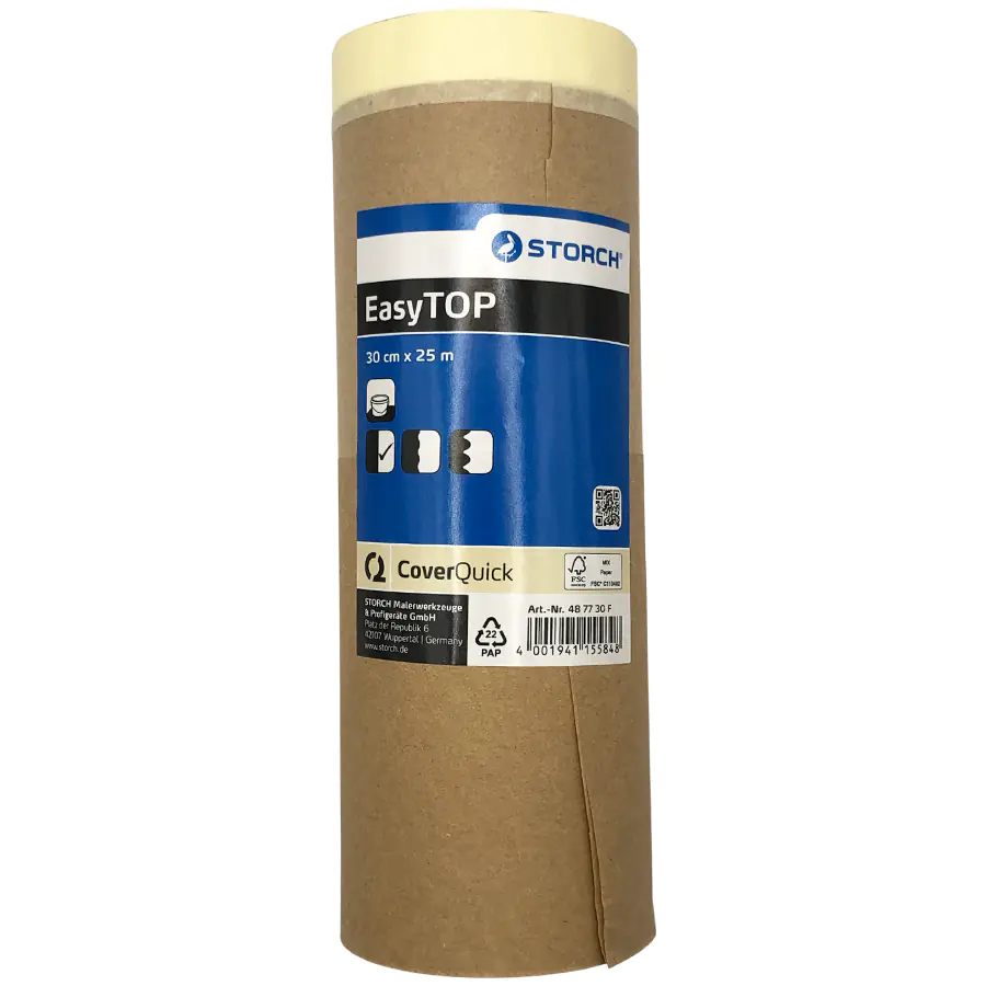 Бумага укрывочная с клейкой лентой STORCH CQ Papier 30 см х 25 м