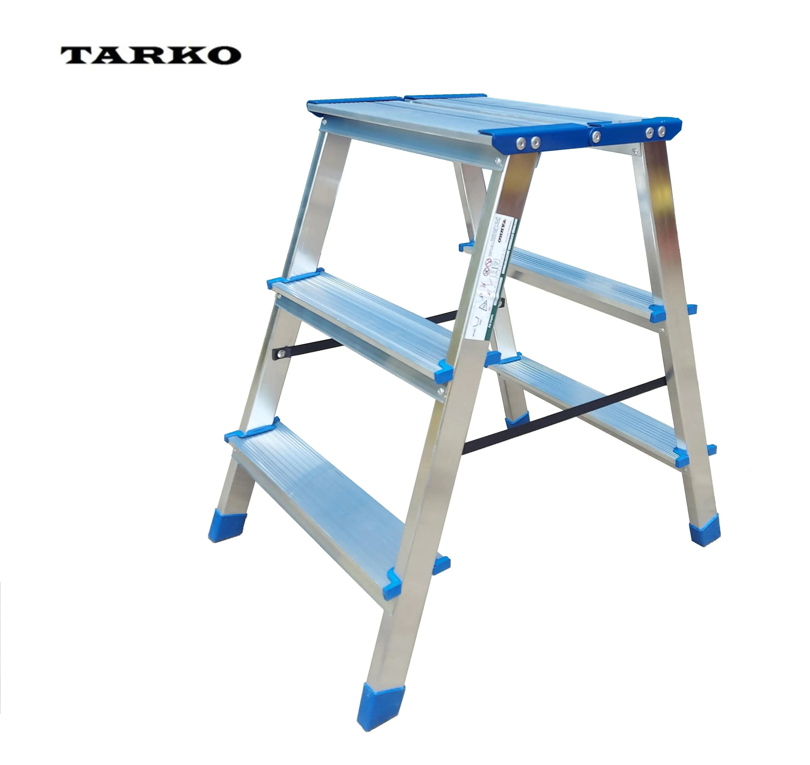 Стремянка TARKO 14203. 67 см. 2x3 ступени. Двусторон. с увелич. площадкой. РБ.