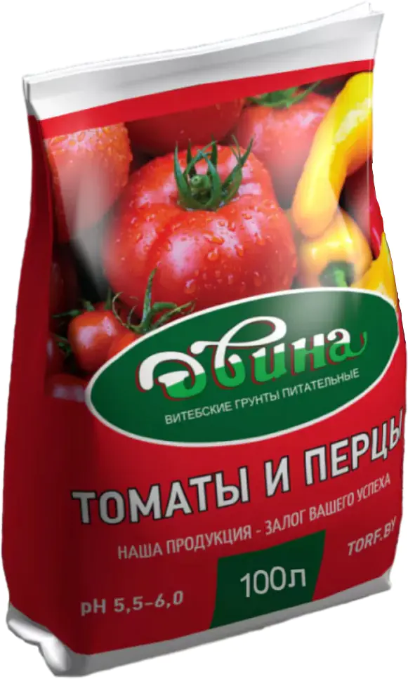 Грунт питательный торфяной Двина Томаты и перцы (pH 5,5 – 6,0). 100 л. РБ.