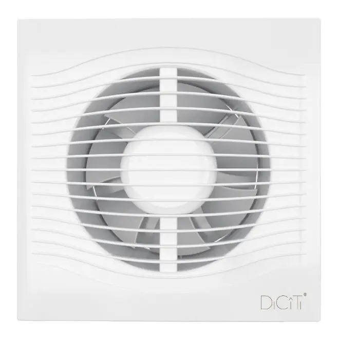 Вентилятор осевой вытяжной DiCiTi Slim 5C с обр. клапаном. 125 мм. РФ.