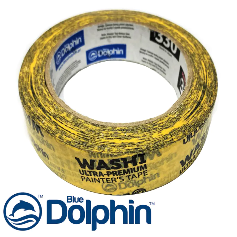 Лента малярная Washi Painters Tape Premium Blue Dolphin 48 мм х 50 м. Польша.